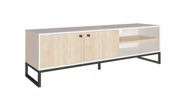 Тумба Odin, цвет Белый премиум + Дуб Бардолино