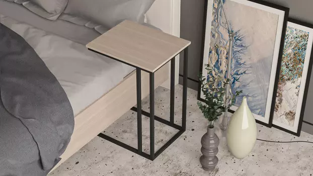 Журнальный стол Odin для кровати (h-65), цвет Ясень