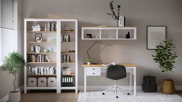 Офис Terek, цвет белый, светло-коричневый