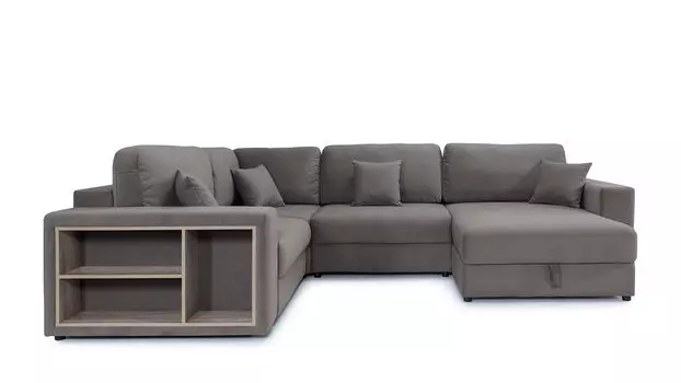 П-образный диван 4-местный Conti с полкой L