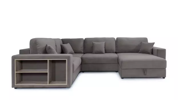 П-образный диван 4-местный Conti с полками LR