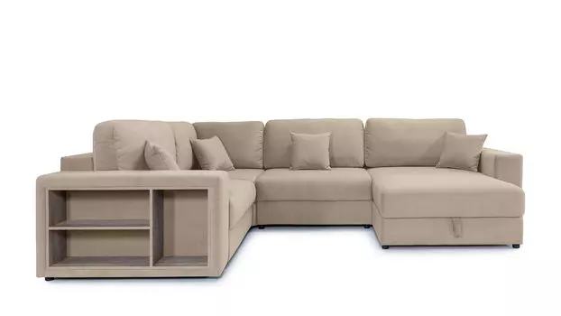 П-образный диван 4-местный Conti с полкой L