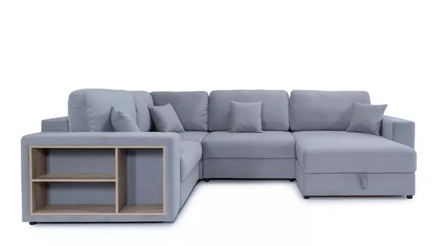 П-образный диван 4-местный Conti с полками LR