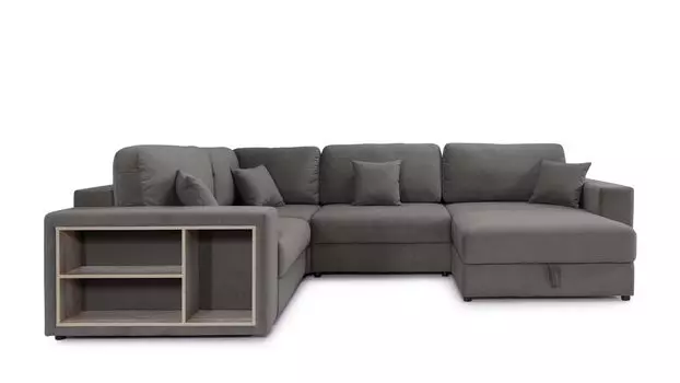 П-образный диван 4-местный Conti с полками LR