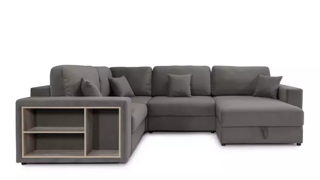 П-образный диван 4-местный Conti с полкой L