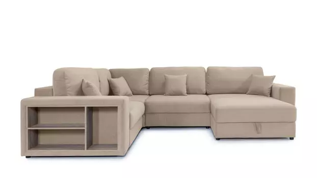 П-образный диван 4-местный Conti с полками LR