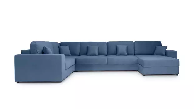 П-образный диван 5-местный Conti с полкой R