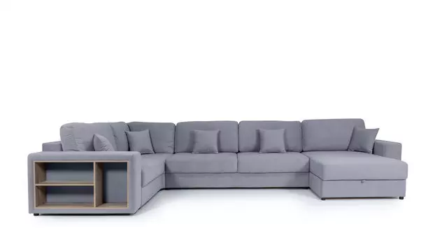 П-образный диван 5-местный Conti с полкой L