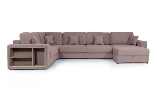 П-образный диван 5-местный Conti с полкой L