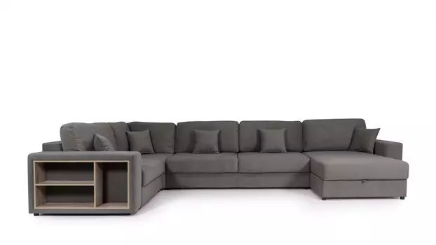 П-образный диван 5-местный Conti с полками LR