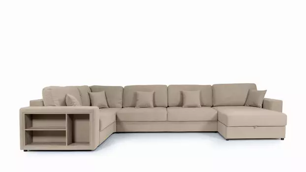 П-образный диван 5-местный Conti с полкой L