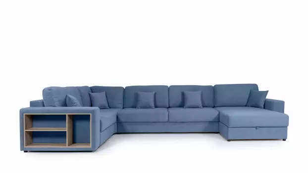 П-образный диван 5-местный Conti с полкой L