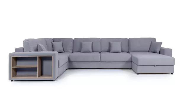 П-образный диван 5-местный Conti с полками LR