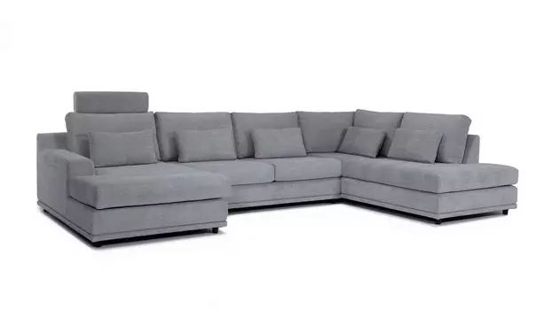 П-образный диван Darwin new с большим канапе справа