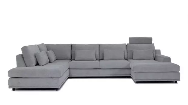 П-образный диван Darwin new с большим канапе слева