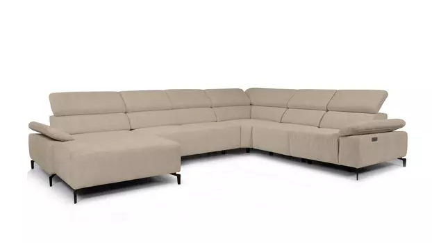 П-образный диван Square new с реклайнером справа