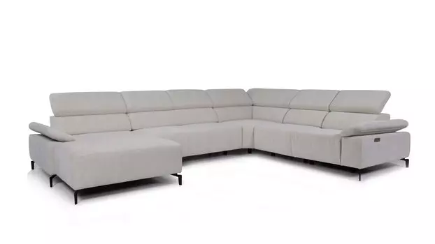 П-образный диван Square new с реклайнером справа