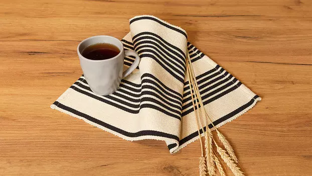 Персонник Askona Home Cotton 35 45 см цвет полоска черный
