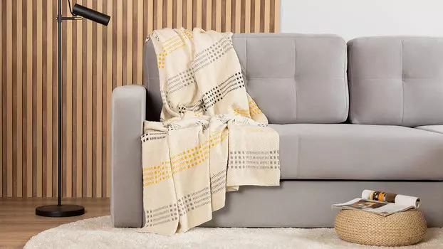 Плед Knit, цвет бежевый