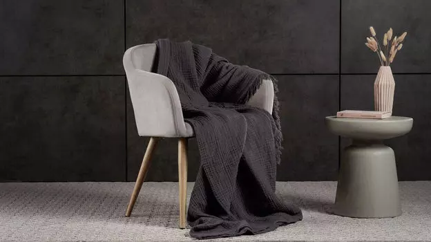 Покрывало Askona Home Muslin, цвет графит