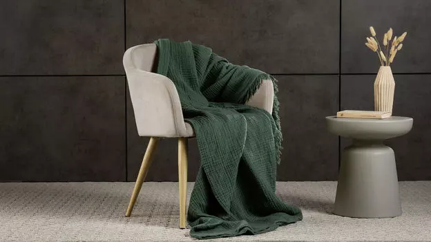 Покрывало Askona Home Muslin, цвет хвоя