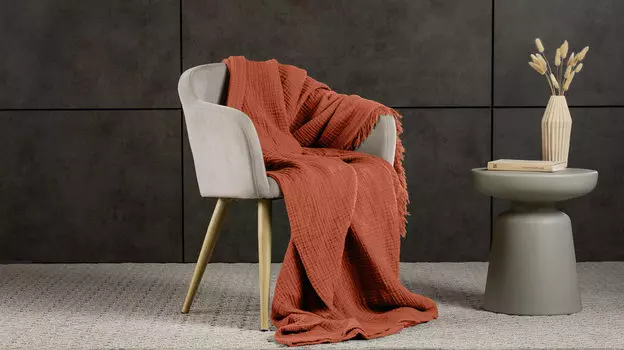 Покрывало Askona Home Muslin, цвет терракот