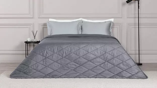 Покрывало хлопковое Askona Cotton Sateen, цвет Графит