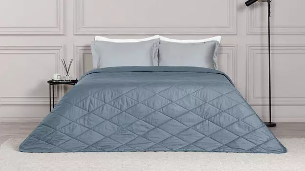 Покрывало хлопковое Askona Cotton Sateen, цвет Небесный