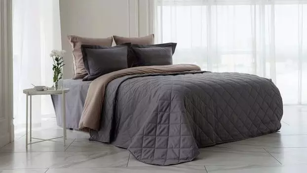 Покрывало хлопковое Askona Home, цвет пепельный