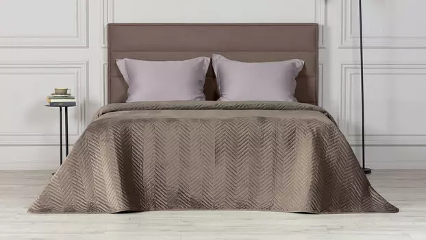 Покрывало стеганое Velvet Edition (геометрия), цвет Эспрессо