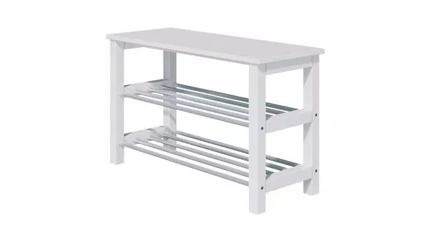 Полка для обуви с местом хранения Terek, цвет белый