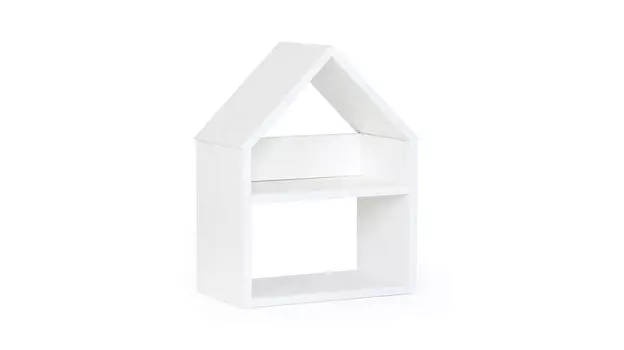 Полка-домик навесная Bruno, цвет Белый