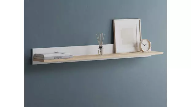 Полка Helmi, Гикори кингстон+Белый блеск