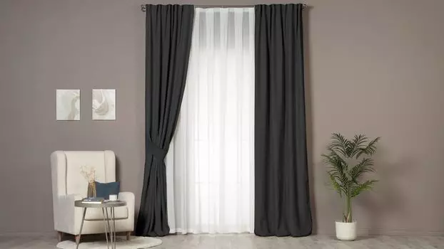 Портьера Askona Home Linen 135 300 черный