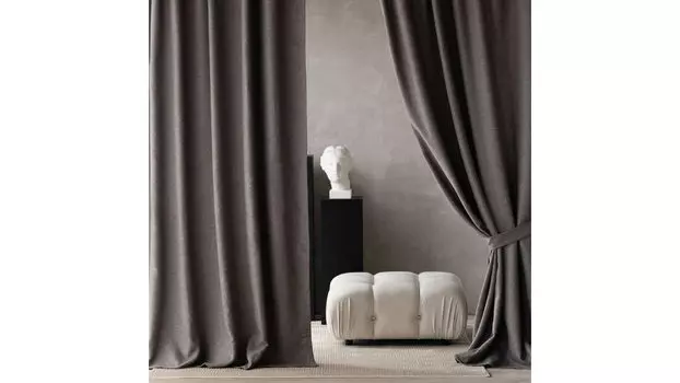 Портьеры с подхватами Askona Home Wonder 145 270 темно-серый