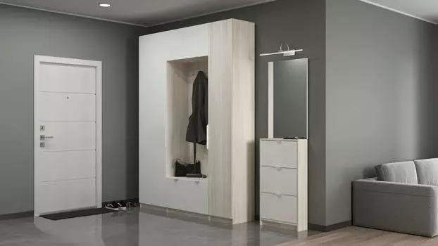 Прихожая Kelda, цвет Ясень шимо+Белый