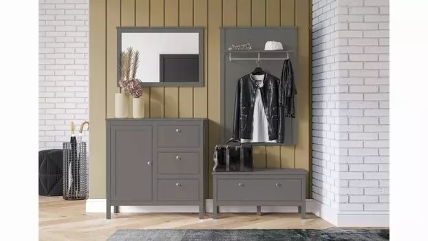 Прихожая с комодом Kasli, цвет Графит