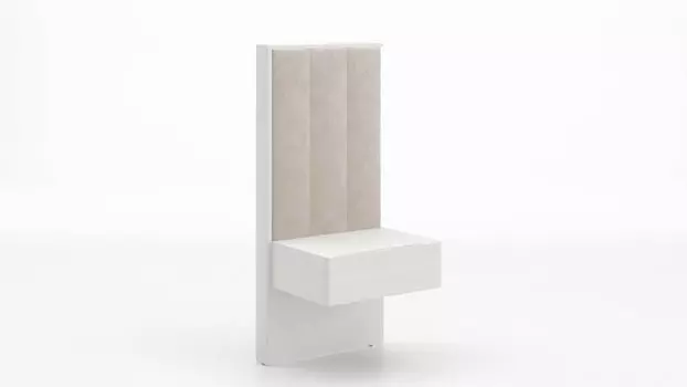 Приставной модуль Jess, Белый текстурный