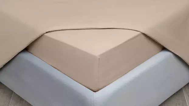 Простыня на резинке Comfort Cotton, цвет Льняной