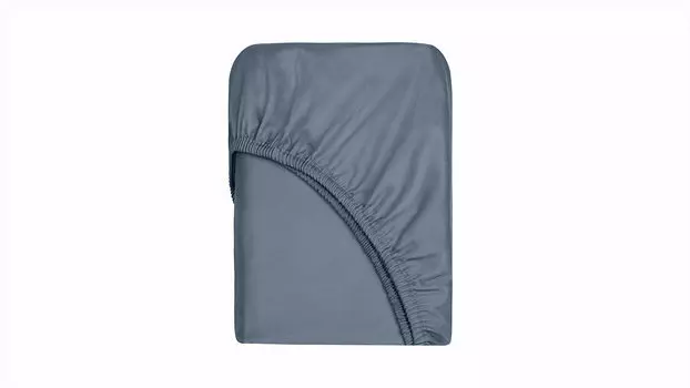 Простыня на резинке Solid Tencel Синий металлик