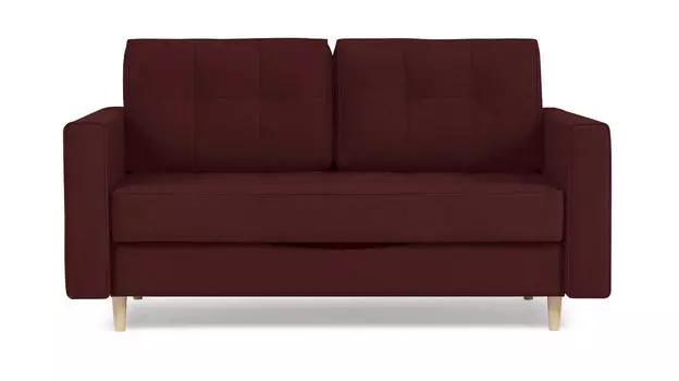 Прямой диван Amani Mini с широкими подлокотниками, стежка квадраты