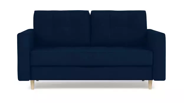 Прямой диван Amani Mini с широкими подлокотниками, стежка квадраты