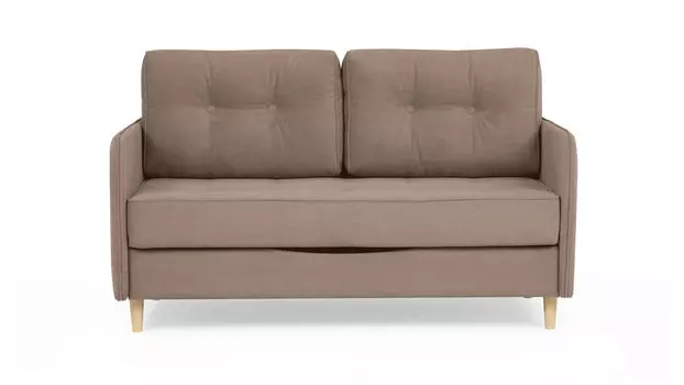 Прямой диван Amani Mini с узкими подлокотниками, стежка пуговицы