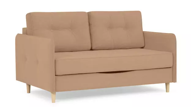 Прямой диван Amani Mini с узкими подлокотниками, стежка пуговицы