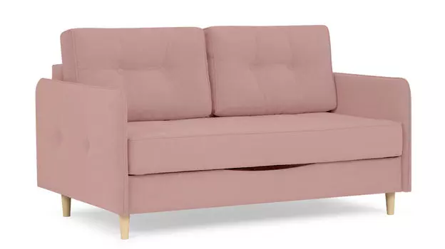 Прямой диван Amani Mini с узкими подлокотниками, стежка пуговицы