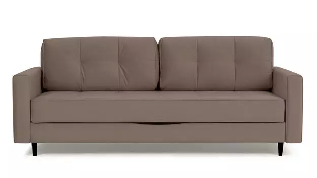 Прямой диван Amani PRO с анатомическим матрасом и широкими подлокотниками, ножки пластик