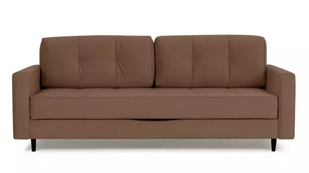 Прямой диван Amani PRO с анатомическим матрасом и широкими подлокотниками, ножки пластик