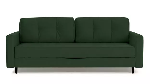 Прямой диван Amani PRO с анатомическим матрасом и широкими подлокотниками, ножки пластик