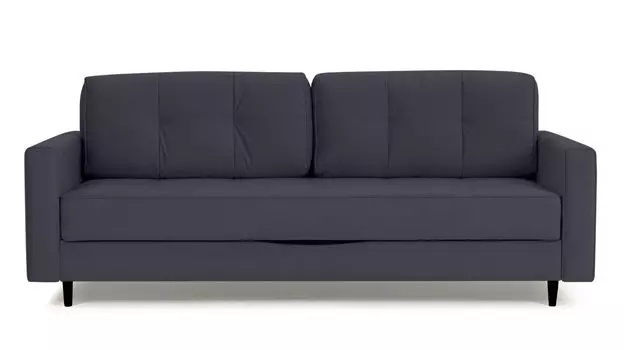 Прямой диван Amani PRO с анатомическим матрасом и широкими подлокотниками, ножки пластик