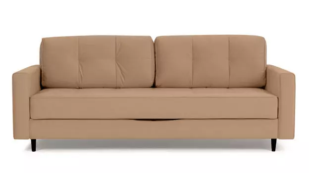 Прямой диван Amani PRO с анатомическим матрасом и широкими подлокотниками, ножки пластик